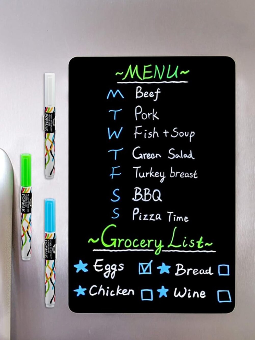 Magnetic Dry Erase Board Sheet for Fridge Refrigerator, 12"x8"
